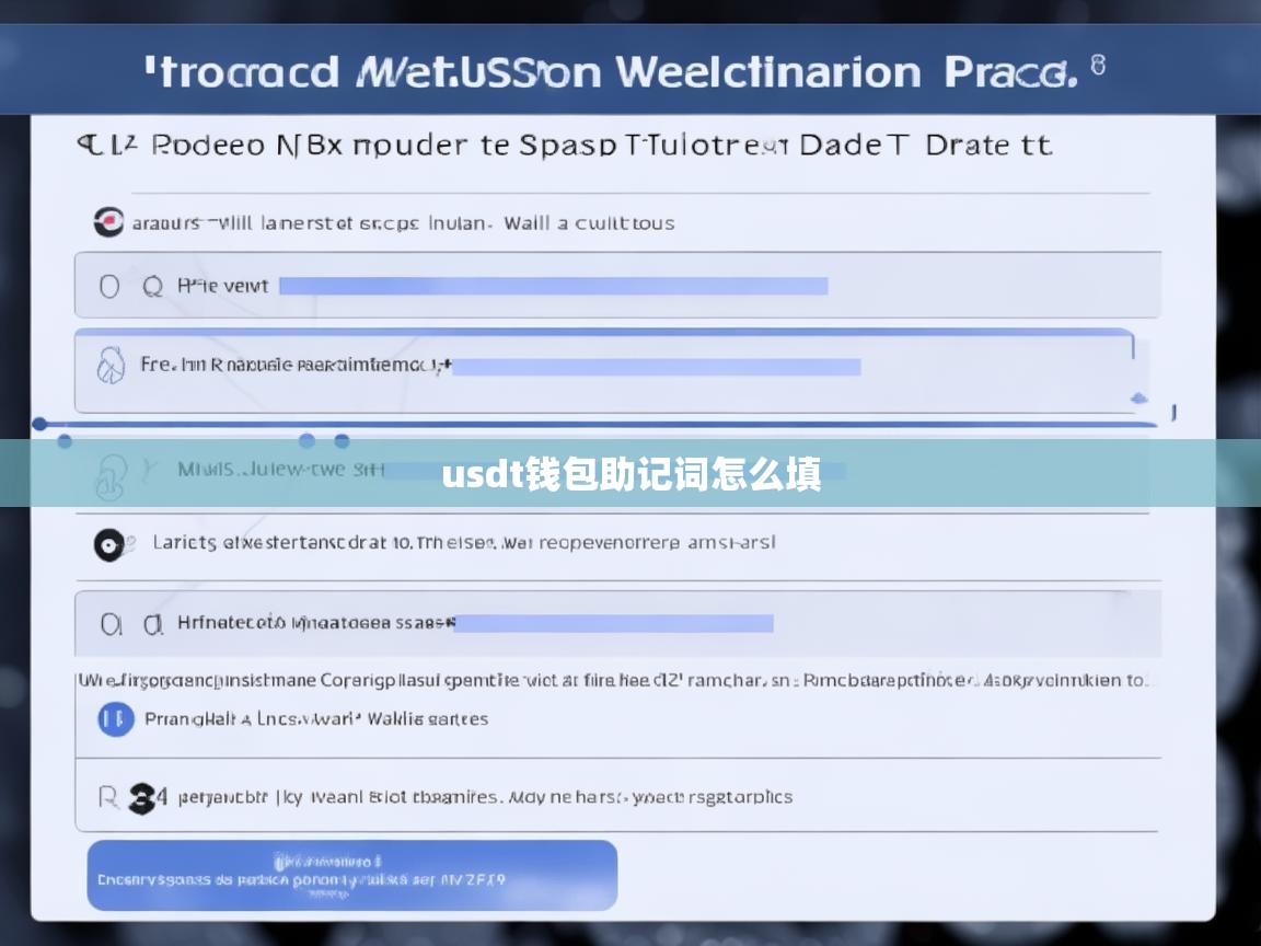USDT钱包助记词怎么填？详细指南与安全注意事项