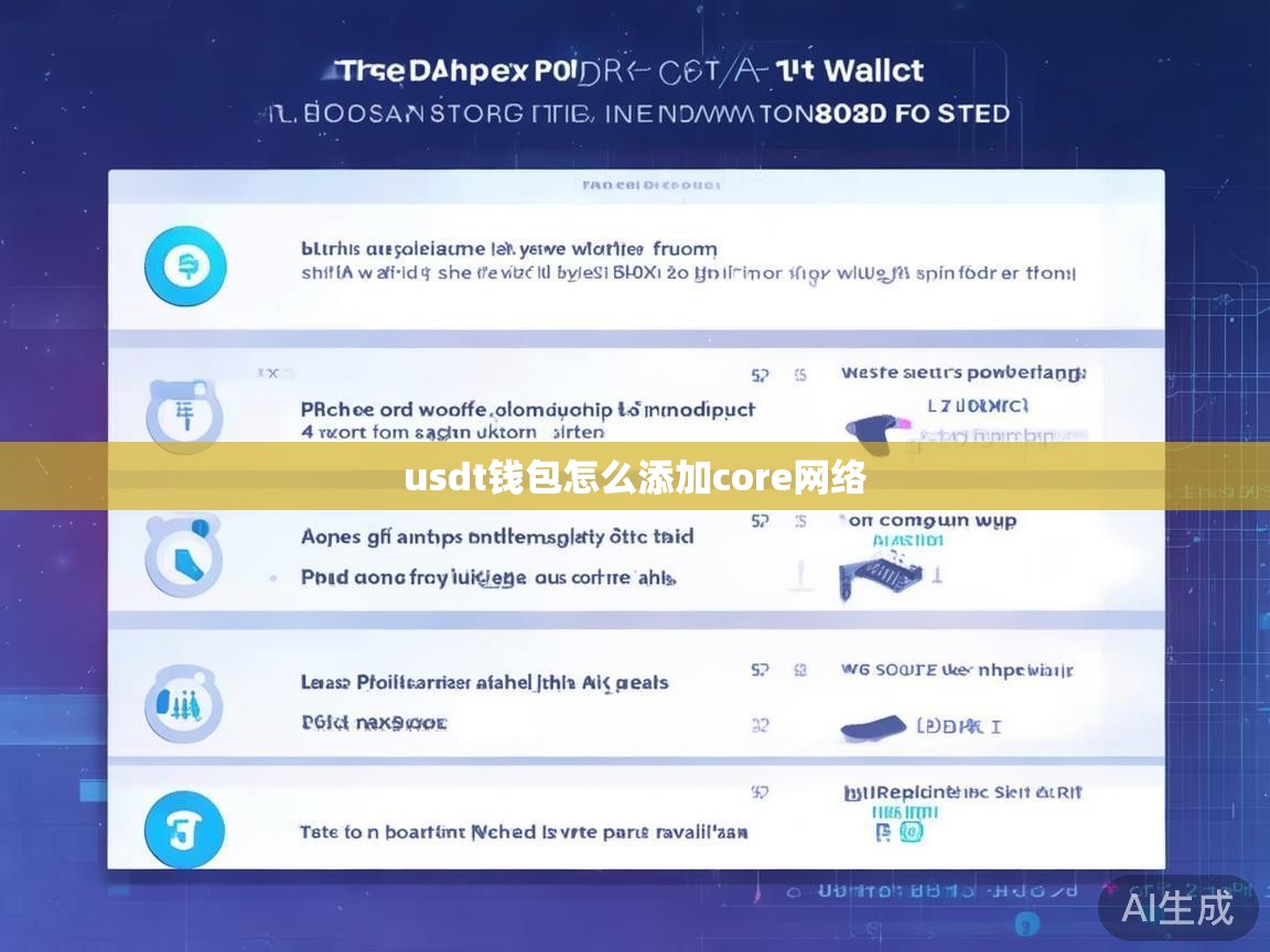 USDT钱包如何添加CORE网络，一站式指南